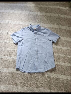 OtterBox Light Blue Short-Sleeve Button-Down Polo Shirt